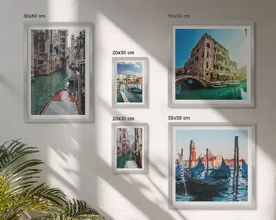 Gallery wall Venice canals gondolas charm