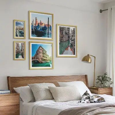 Gallery wall Venice canals gondolas charm