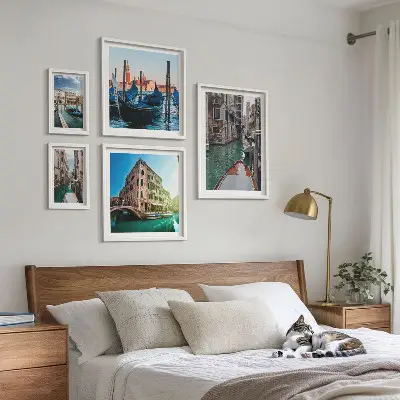 Gallery wall Venice canals gondolas charm