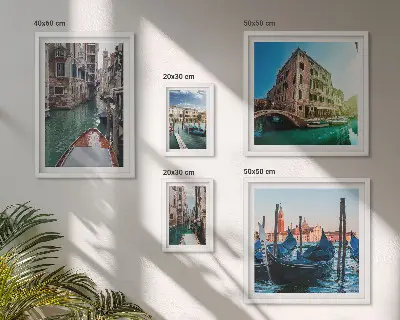 Gallery wall Venice canals gondolas charm