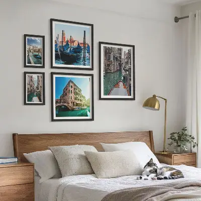Gallery wall Venice canals gondolas charm