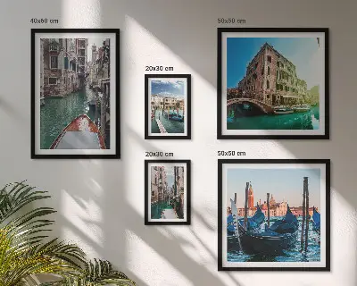 Gallery wall Venice canals gondolas charm