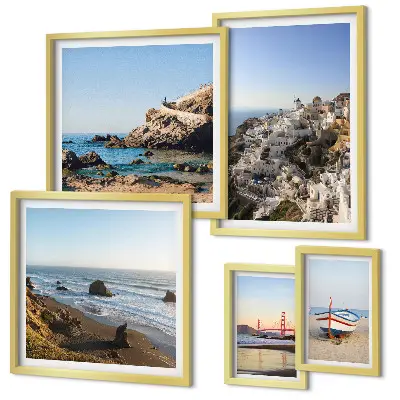 Framed photo set The town's beaches and charming views