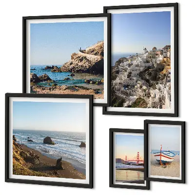Framed photo set The town's beaches and charming views