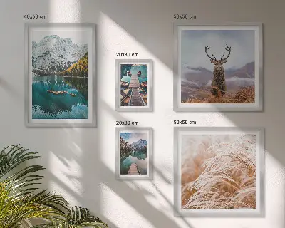 Set of 5 wall art pieces Mountain landscapes and the beauty of nature