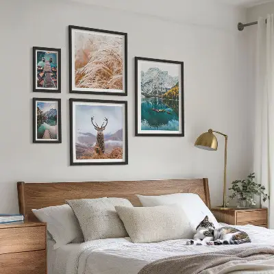 Set of 5 wall art pieces Mountain landscapes and the beauty of nature