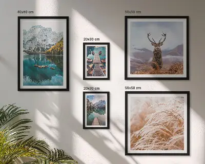 Set of 5 wall art pieces Mountain landscapes and the beauty of nature