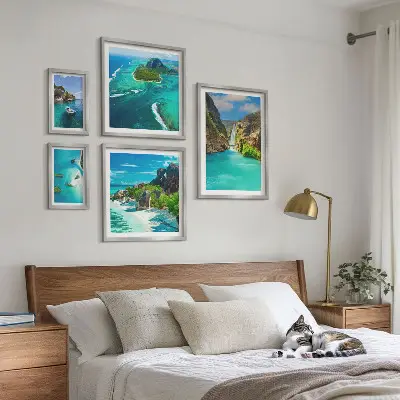 Framed photo set Tropical waterfalls and beaches