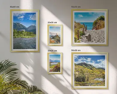 Set of 5 mountain and beach landscape wall art pieces set of five mountain and beach landscape wall art pieces