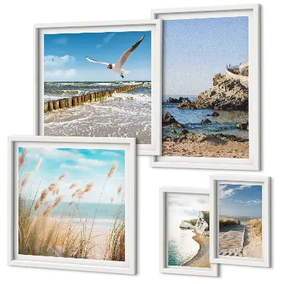 Seaside beach landscapes gallery wall
