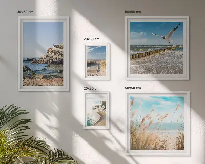 Seaside beach landscapes gallery wall