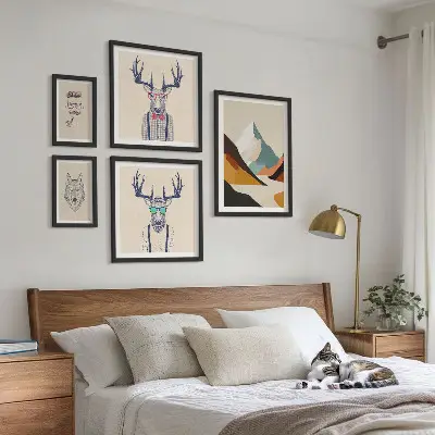Framed photo set Stylish animal portraits