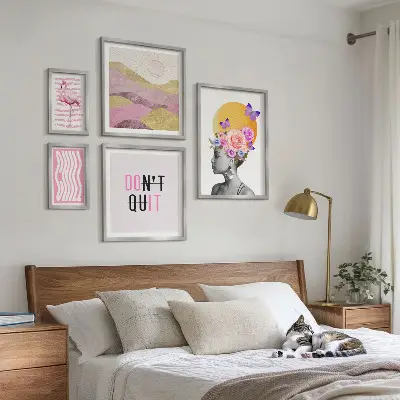 Gallery wall Boho style flowers inspirations