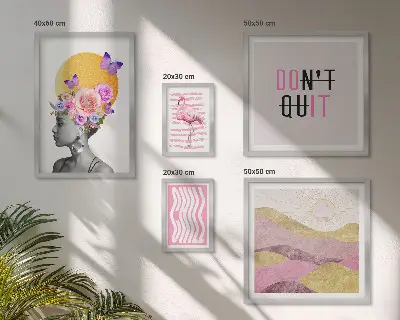 Gallery wall Boho style flowers inspirations