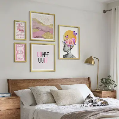 Gallery wall Boho style flowers inspirations