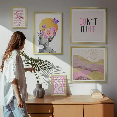Gallery wall Boho style flowers inspirations