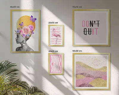Gallery wall Boho style flowers inspirations