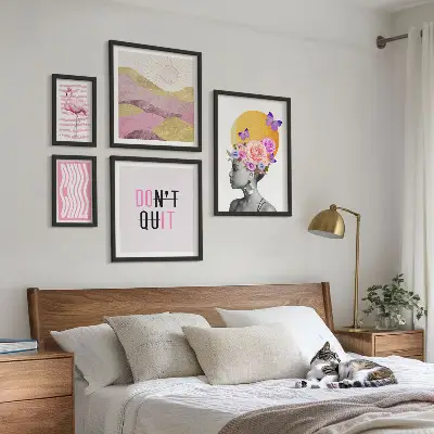 Gallery wall Boho style flowers inspirations