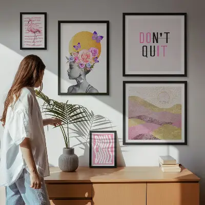 Gallery wall Boho style flowers inspirations