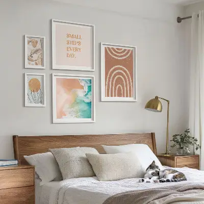 Plant wall art set of 5 decorative pieces