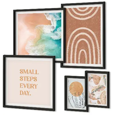 Set of 5 wall art pieces Stylish plant decorations