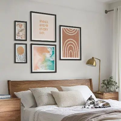 Plant wall art set of 5 decorative pieces