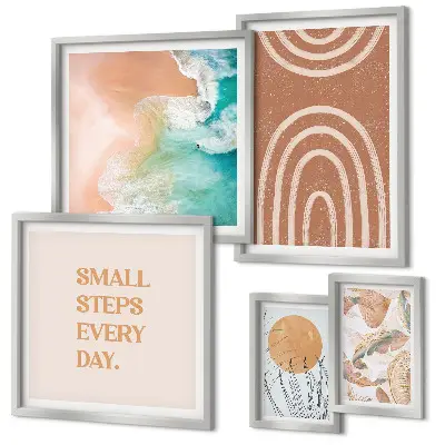 Set of 5 wall art pieces Stylish plant decorations