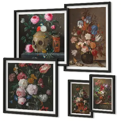 Gallery wall Classic floral compositions