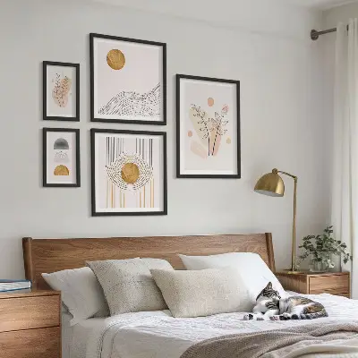 Framed photo set Stylish minimalist plants