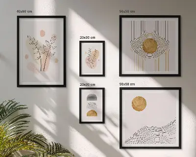 Framed photo set Stylish minimalist plants
