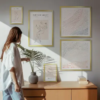 Framed photo set Forms of beauty, silhouette lines