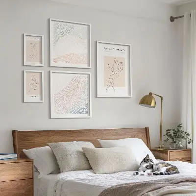 Framed photo set Forms of beauty, silhouette lines