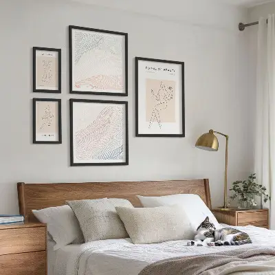 Framed photo set Forms of beauty, silhouette lines