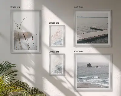 Set of 5 wall art pieces Minimalist seascapes