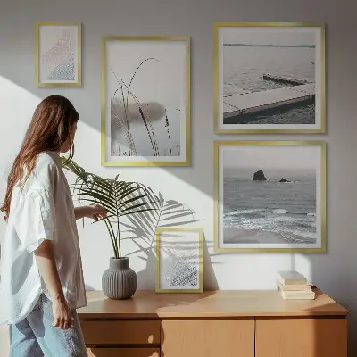 Minimalist seascapes set of 5 wall art pieces