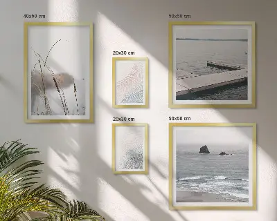 Set of 5 wall art pieces Minimalist seascapes