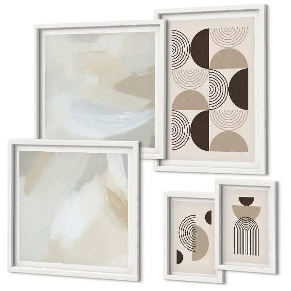 Gallery wall Abstract forms geometry