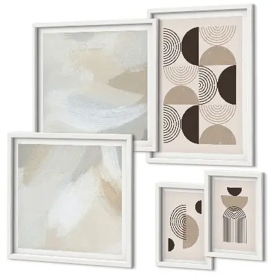 Gallery wall Abstract forms geometry
