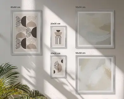 Gallery wall Abstract forms geometry