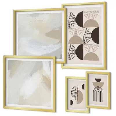 Gallery wall Abstract forms geometry