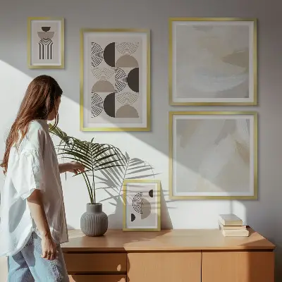 Gallery wall Abstract forms geometry