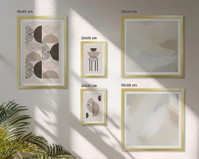 Gallery wall Abstract forms geometry