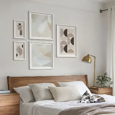 Gallery wall Abstract forms geometry