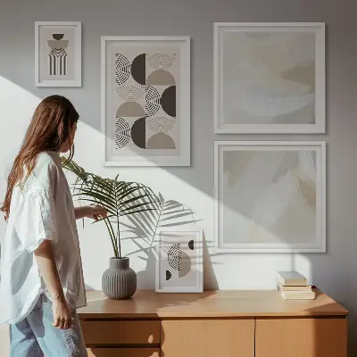 Gallery wall Abstract forms geometry