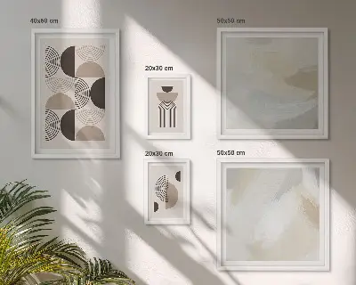 Gallery wall Abstract forms geometry
