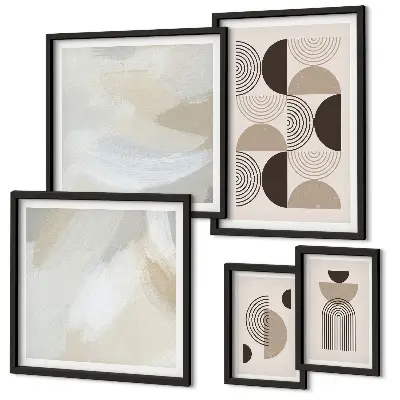 Gallery wall Abstract forms geometry