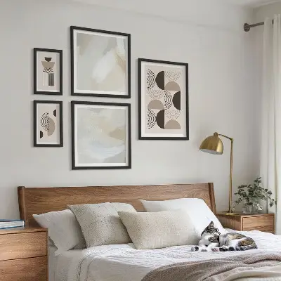 Gallery wall Abstract forms geometry