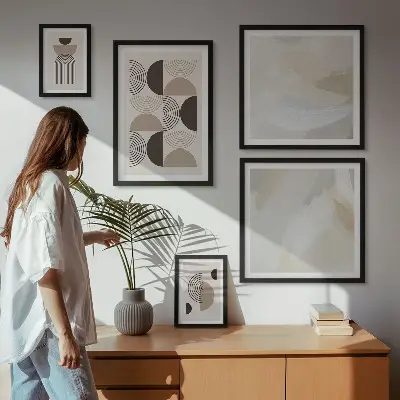 Gallery wall Abstract forms geometry