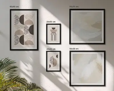 Gallery wall Abstract forms geometry
