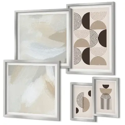 Gallery wall Abstract forms geometry